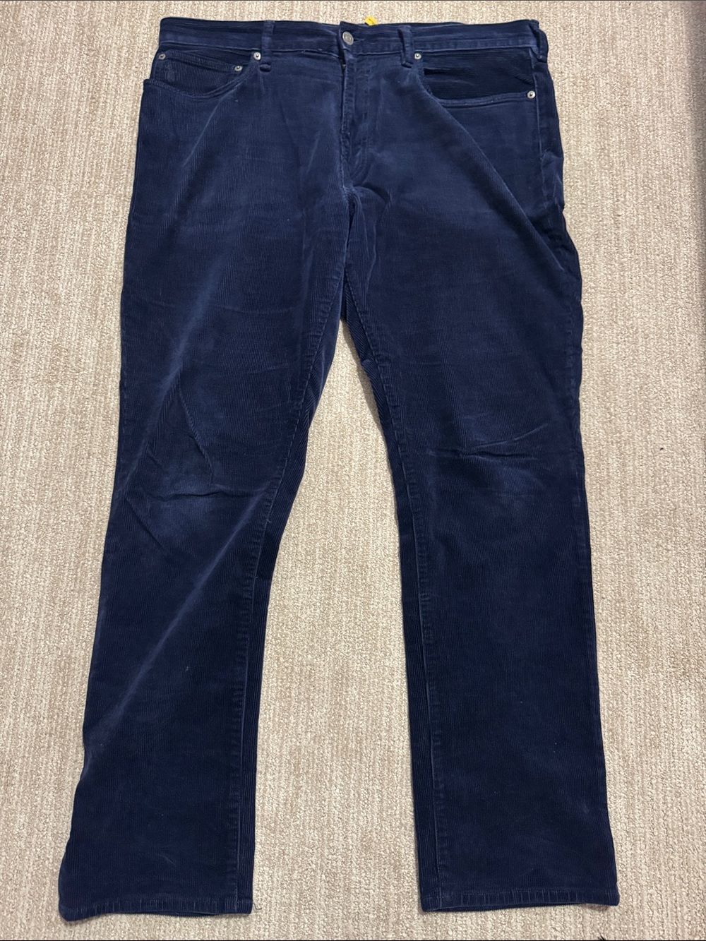 Polo Ralph Lauren Varick Corduroy Pants Men 38x32 Navy Slim Straight Stretch